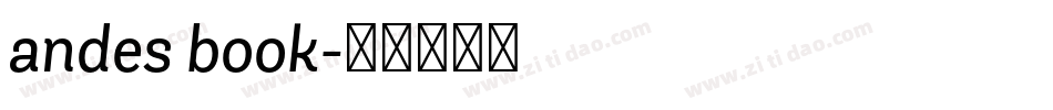 andes book字体转换